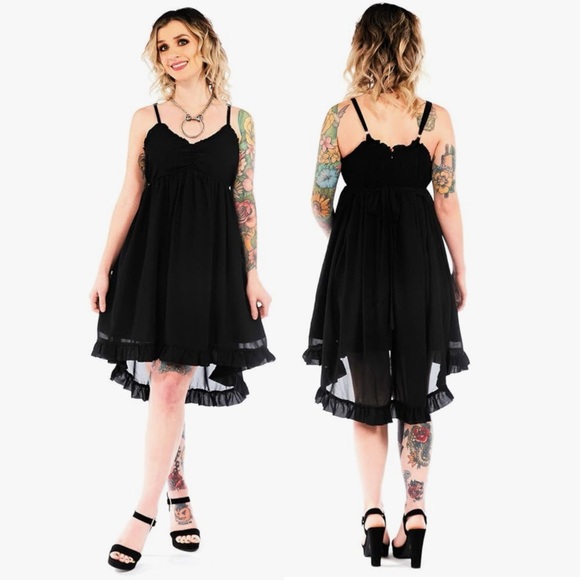 Sourpuss Dresses & Skirts - NWT Sourpuss Black Hi-Lo Dress